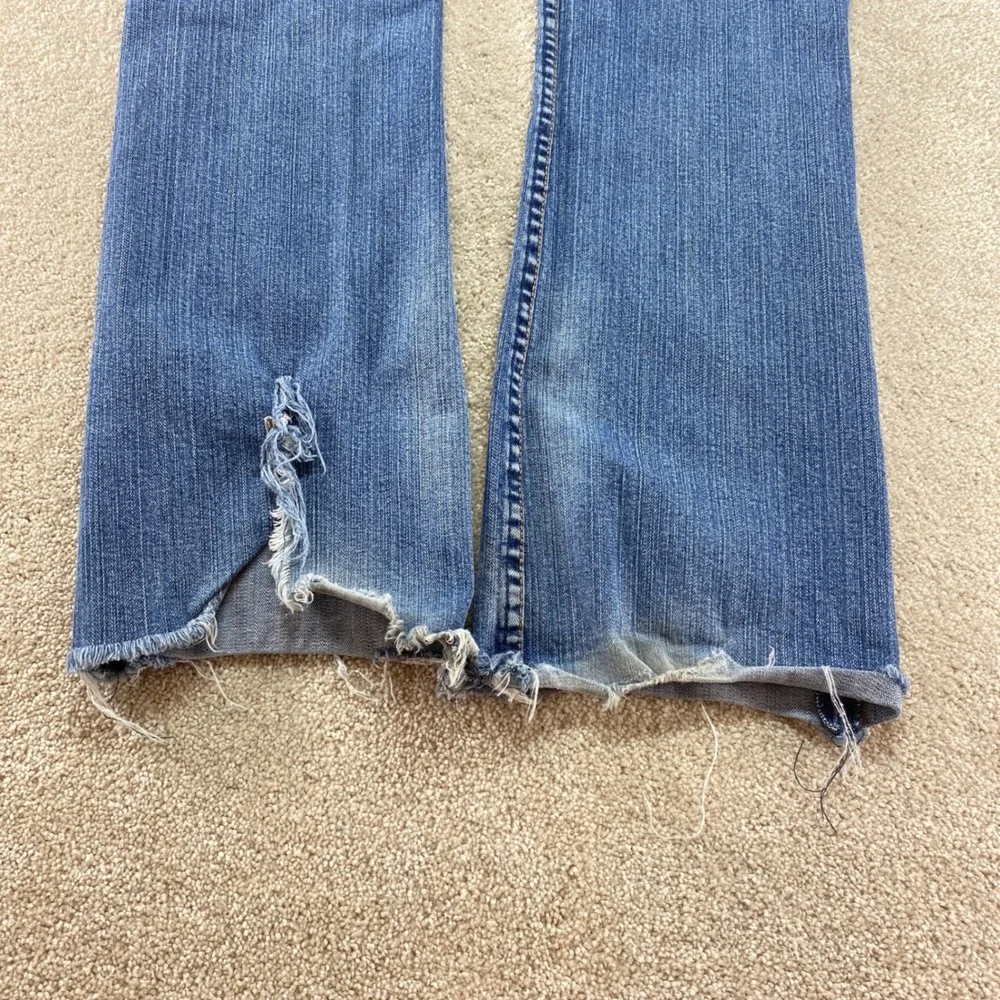 Silver Jeans Brianna Bootcut Womens 31 Blue Denim Low Rise Raw Hem‎ L31860
